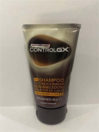 JUST for MEN Control GX -2PACK-: (Gray Reducing Shampoo and Conditioner 4 Oz Ea