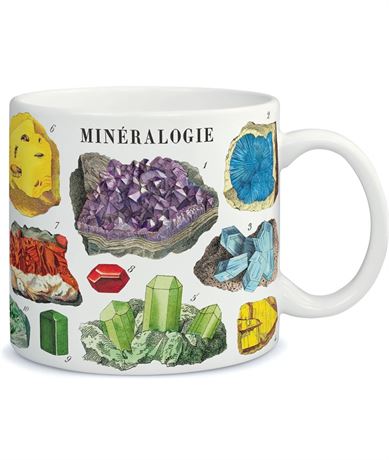 Cavallini Vintage Mug Ceramic Minerals Design