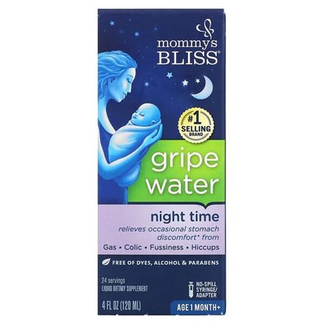 Mommy S Bliss Night Time Gripe Water 1 Month+ 4 Fl Oz 120 Ml