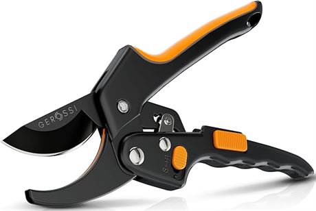 Ratchet Pruning Shears for Gardening Heavy Duty - Increases Cutting Power 3x