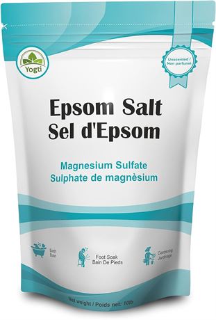 Yogti Natural Epsom Salt- Canadian Brand 10 pound