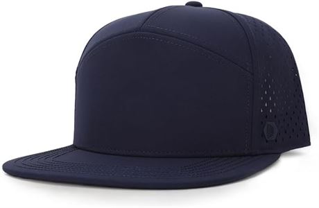 Dumont Supply - 7 Panel, Flat Bill, Performance Snapback Hat, Water-Resistant Ba