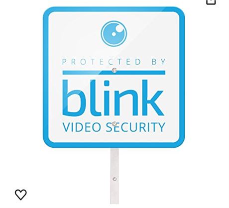 Blink Yard Sign with Two Window Decals Bundle