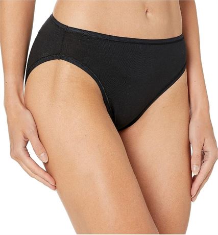 6 Pack Amazon Essentials Women's Cotton High Leg Brief Underwear - Large