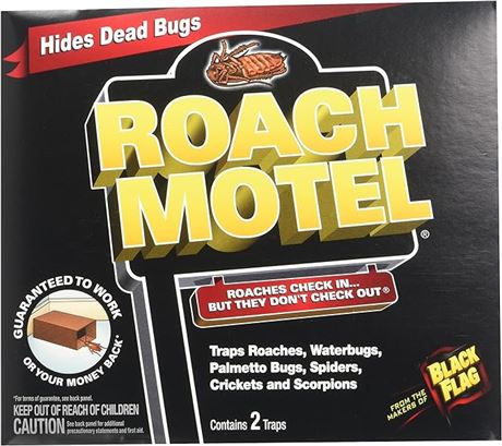 3 Pack, whit 2 Traps ea - Black Flag Roach Motel Insect Trap
