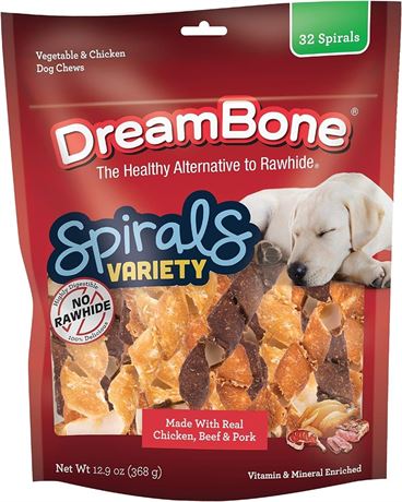 DreamBone Spirals Variety Pack Made with Real Meat and Vegetables 12/06/2026