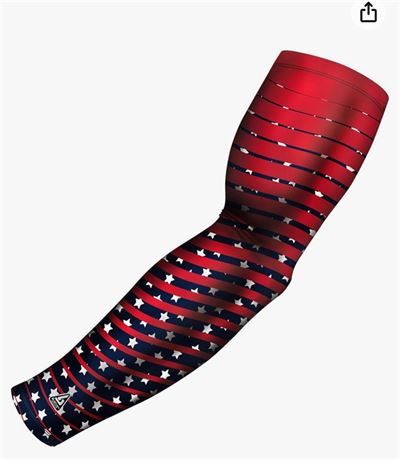 Cooling Compression Arm Sleeves for Men, Women, Youth Sports - UV Sun Protection