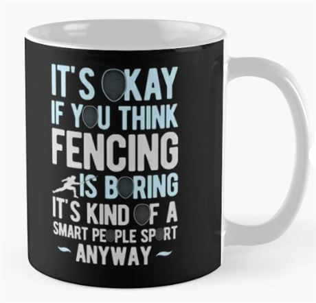 2 pcs, 325 ml (11 oz) capacity - Funny Fencing Coffee Mug