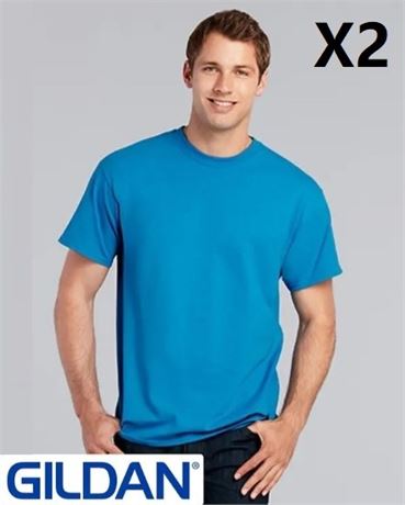 Large-Gildan Ultra Cotton Men’s Classic T-Shirt 2 PACK