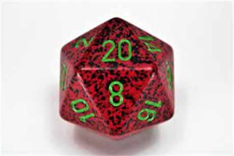 Jumbo d20 Counter - Speckled 34mm Dice: Strawberry by Chessex