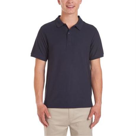XL, Nautica Young Men's Uniform Short Sleeve Stretch Pique Polo (Navy) Men's