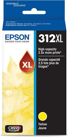 Epson T312XL420-SClaria Photo HD Yellow High Capacity Cartridge Ink
