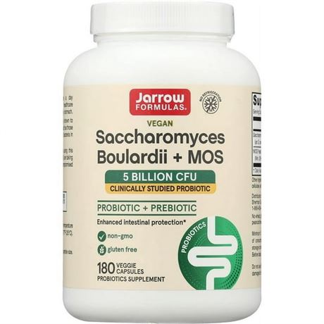 Jarrow Formulas Saccharomyces Boulardii + MOS, 180 Vcaps
