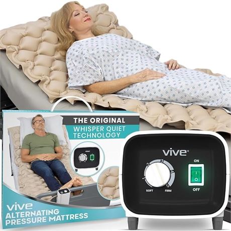Vive Alternating Air Pressure Mattress Pad - The Original Bed Sore Prevention So