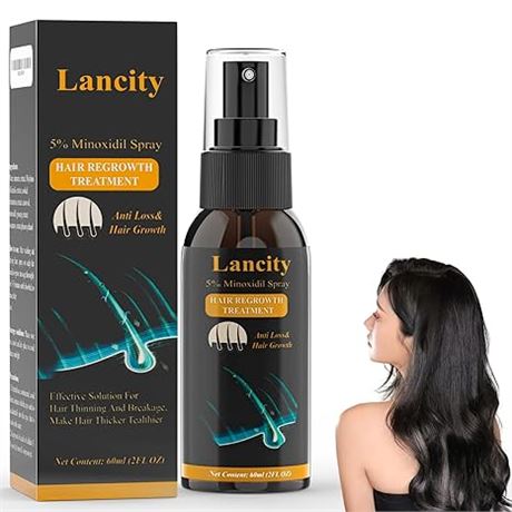 60 ml/ 2 FL OZ - 5% Minoxidil Spray Hair growth Serum Oil, Turmeric Hair Tonic S