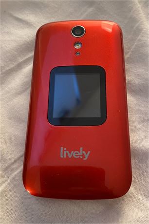 LIVELY® LIVELY - FLIP CELL PHONE with Charger - RED