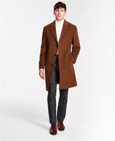 MICHAEL KORS Men's Classic Fit Luxury Wool Cashmere Blend Overcoat 42 REG