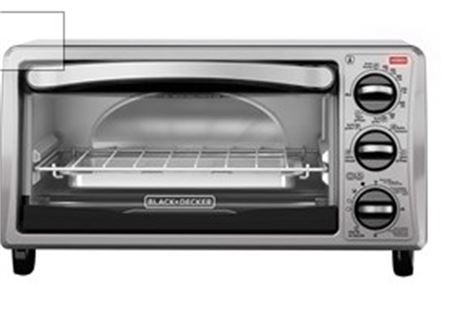 BLACK+DECKER 4-Slice Convection Oven, Stainless Steel, TO1313SBD