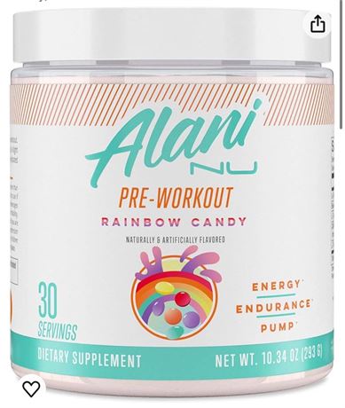 Alani Nu Pre Workout Powder | Amino Energy Boost | Endurance Supplement | Sugar