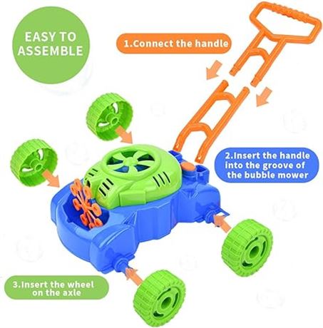 Sotodik Bubble Toys for Kids,Bubble Mower Automatic Bubble Lawn Machine with Mus
