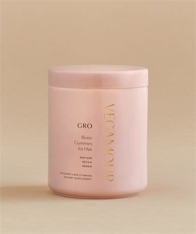 Vegamour GRO Biotin Gummies for Thinning Hair 30 Gummies