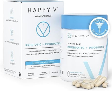 Happy v Dr. Formulated Vaginal Probiotics for Women, Clinically Proven Womens Pr