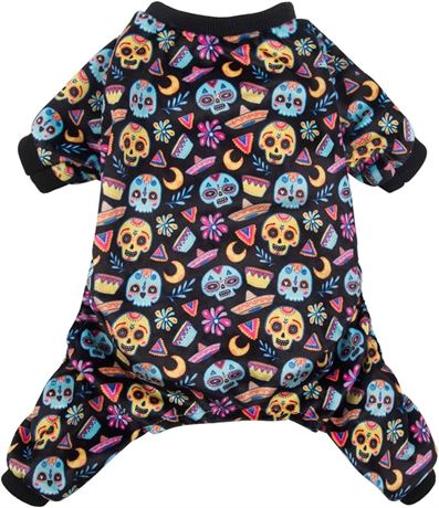 CuteBone Halloween Dog Pajamas Coco Skulls Dog Apparel Dog Jumpsuit Pet Clothes Pajamas P73XXL