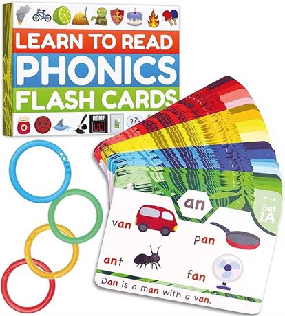 Phonics Flash Cards - Learn to Read in 20 Stages