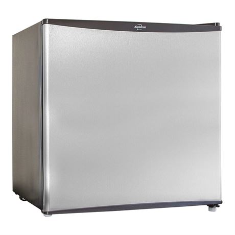 Koolatron Stainless Steel Compact Fridge With Freezer 1.6 cu ft (44L) Silver