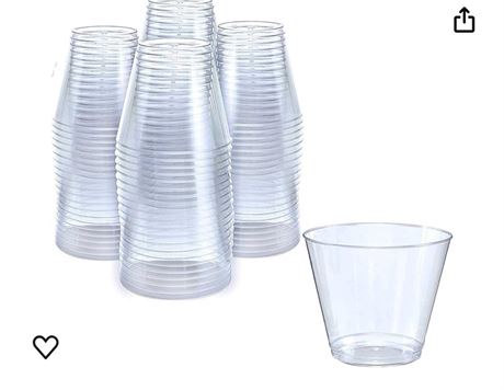 Prestee Small Clear Plastic Cup - 5 oz Plastic Cups - 200 Pack Small Plastic Cup