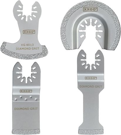 XXGO 4 Pcs Oscillating Multi Tool Diamond Blades for Grit Grout Removal XG4004D