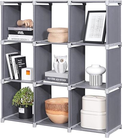 SONGMICS 9 Cube DIY Cube Storage Shelves Open Bookshelf Closet Organizer Rack Ca