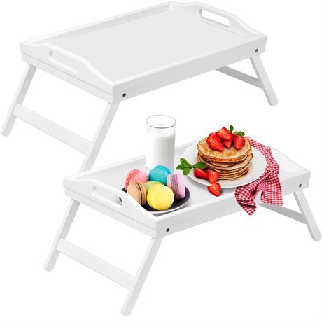 Bed Tray Table with Foldable Legs (x2)