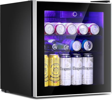 Antarctic Star Mini Fridge Cooler 60 Can Beverage Refrigerator Glass Door