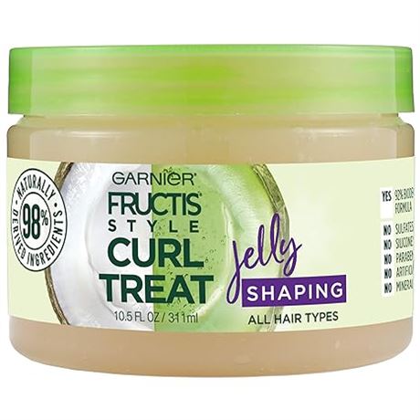10.5 Ounce - Garnier Fructis Style Curl Treat Shaping Jelly with Coconut Oil