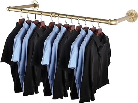 AddGrace Industrial Iron Pipe Clothing Garment Rack W...