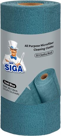 MR.SIGA Microfiber Cloths in Roll, Lint Free Cleaning Wipes