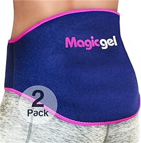 Magic Gel Ice Pack for Back Pain Relief | 2 Pack Low...