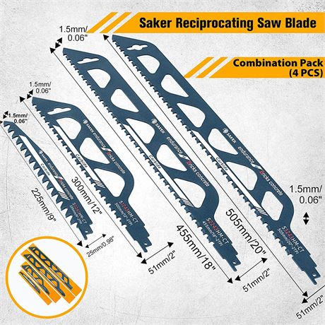 Saker Saw Blade-Demolition Masonry Reciprocating Hard Alloy Saw Blades for Cutti