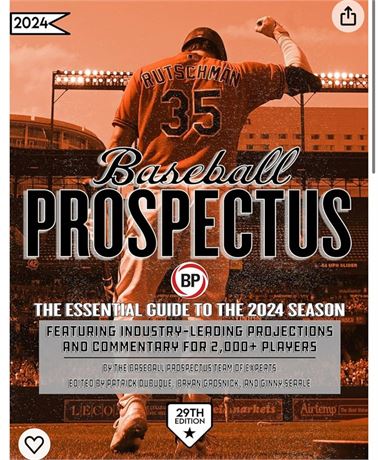 Baseball Prospectus 2024 book