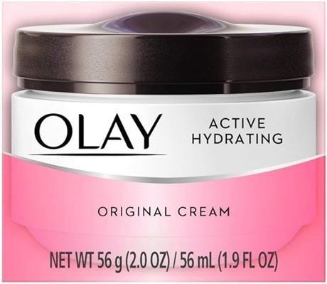 Olay Active Hydrating Cream Original 1.9 Ounce (56ml) (2 Pack)