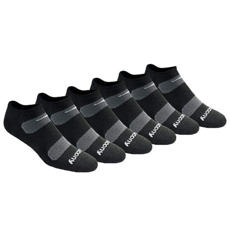 Saucony Men's Multi-Pack Mesh Ventilating Comfort Fit Performance No-Show Socks,