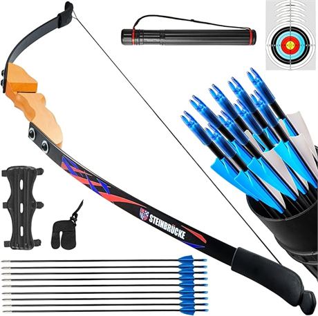 *Ours is red, 54" Recurve Bow and Arrow Set 40lbs - RUN.SE Archery for Adults Tr