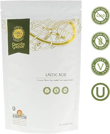 8 oz.- Druids Grove Lactic Acid Vegan ⊘ Non-GMO Gluten-Free OU Kosher Certified