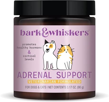 3.17 oz (90g) - Bark & Whiskers Adrenal Support Supplement Powder for Dogs & Cat