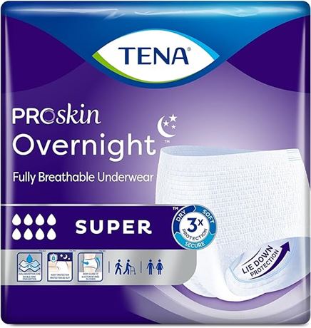 Tena Overnight Underwear Extra Large Case of 48