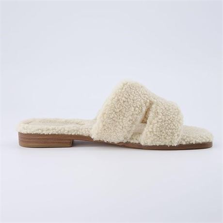 CUSHIONAIRE Women's Visa cozy slide sandal + Memory Foam