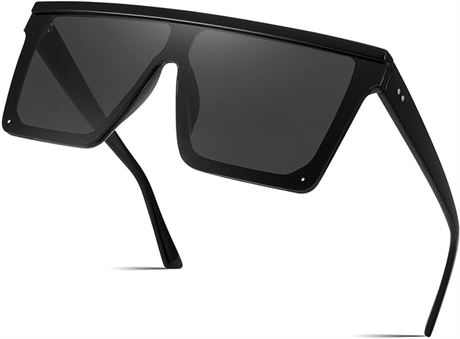 FEISEDY Fashion Oversize Siamese Lens Sunglasses Women Men Succinct Style UV400