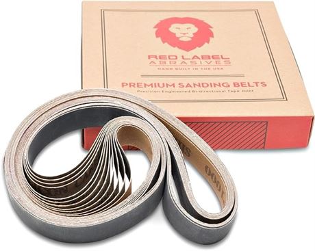 1 X 30 Inch 60 Grit Silicon Carbide Sanding Belts, 12 Pack