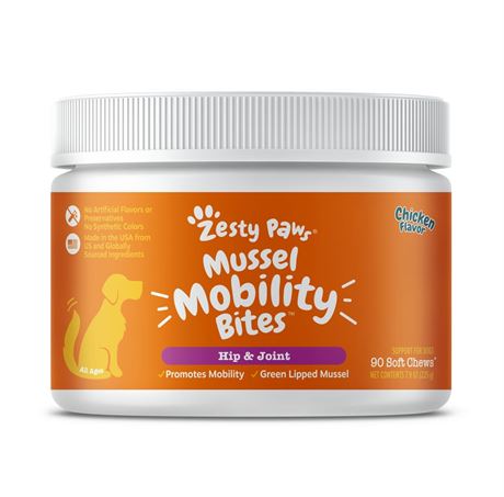 Zesty Paws® Chicken Select Elements™ Mussel Mobility Bites™ Soft Chews for Dogs